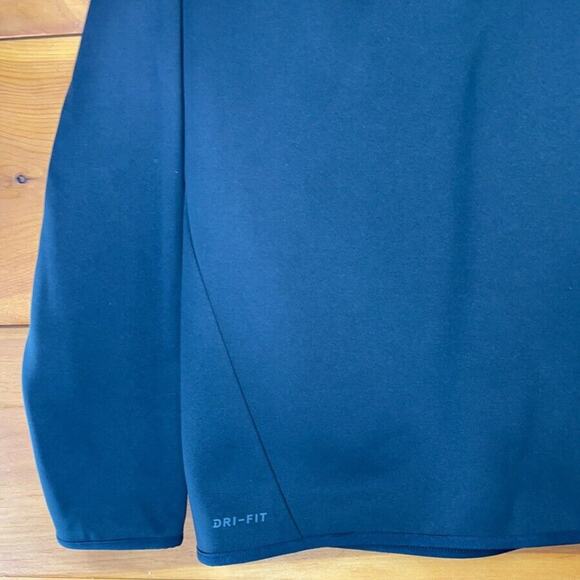 Nike Dri-Fit Men's Black Long Sleeve Quarter Zip Pullover Sweatshirt Size Medium - Picture 3 of 5